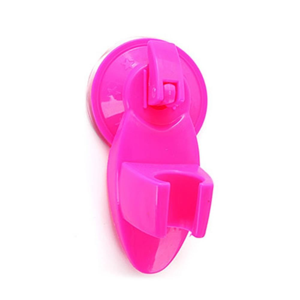 Detachable Shower Base Strong Suction Cup Shower Head Holder Rack Bracket Practical Shower Nozzle Stand Bathroom Accessories: pink