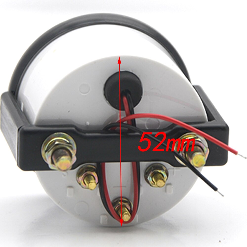 2" 52mm Universal Car Black Analog Ammeter AMPS Meter Gauge 60A White LED Light