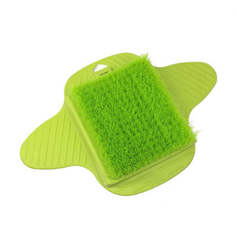 UNTIOR Silicone Foot Brush Massage Slippers Bath Shoes Brush Pumice Stone Foot Remove Dead Skin Shower Foot Scrubber with Sucker: Green