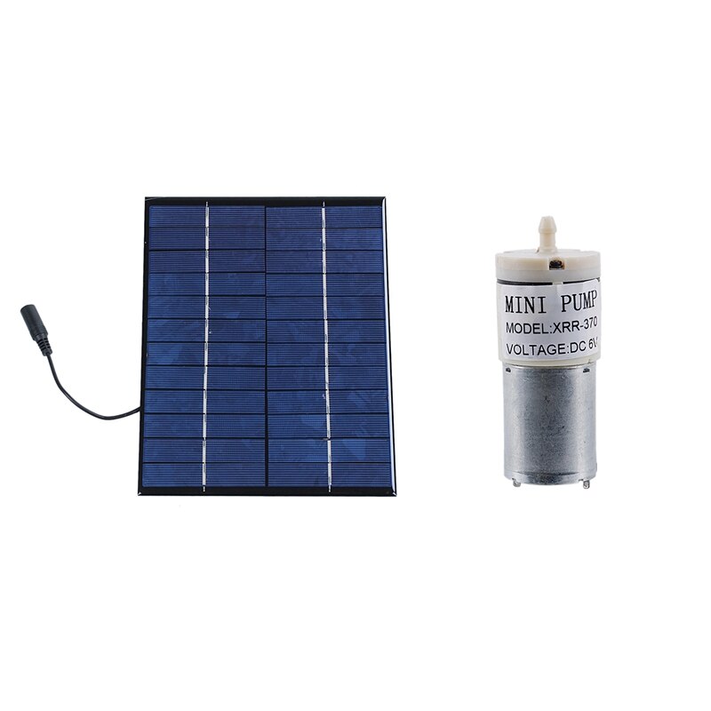 DC 6V Mini Air Pump Motor with 12V 5.2W Mini Solar Panel Polycrystalline Solar Cells Silicon Epoxy Solar DIY Module