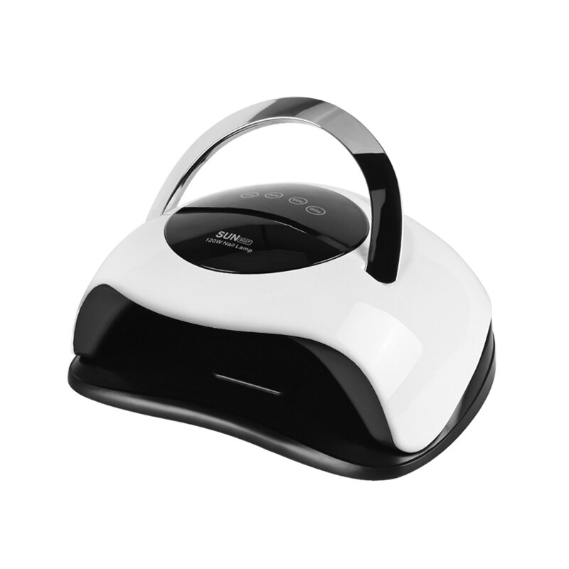 SUN BQ5T-lámpara UV LED de 120W, luz de hielo de alta potencia, secado rápido de esmalte de Gel, autodetección, herramienta de manicura pedicura: Black / US