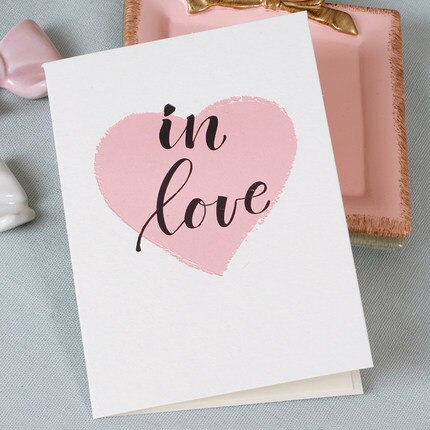 1 stk valentinsdag beskedkort kreativitet mini fødselsdagskort 20 stilarter kan vælge pap lykønskningskort kraft konvolut: Stil 9