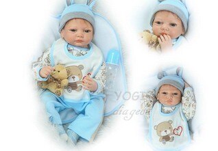 de 22 pulgadas, ropa Reborn para niños, ropa para niños, traje para bebés de 55 cm, muñeca para niños, de cumpleaños y Navidad: Gris