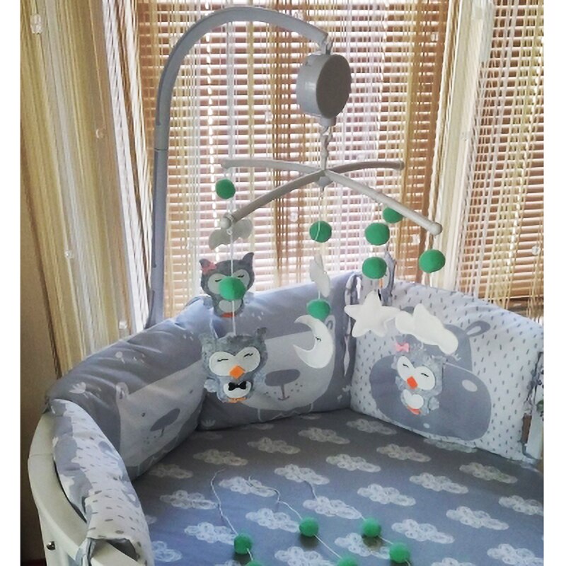 Babymobiel houder voor in de wieg, bedbel hangend speelgoed, 360 graden draaibare beugel, opwindbare muziekdoos, baby rammelaar, speelgoed, woondecoratie