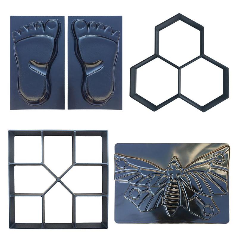 Plastic Garden Path Maker Mold Reusable Concrete Cement Stepping Stone Paver Walk Mould DIY Plastic Path Brick Maker Mold