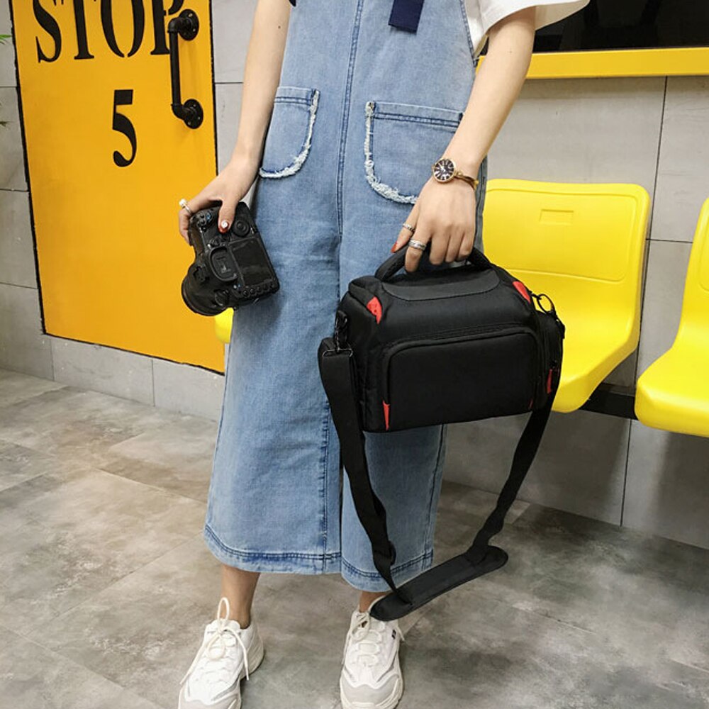 Waterproof Digital DSLR Camera Bag Nylon Shoulder Case Video Camera Bag Outdoor Camera Handbags Photography Photo Bag