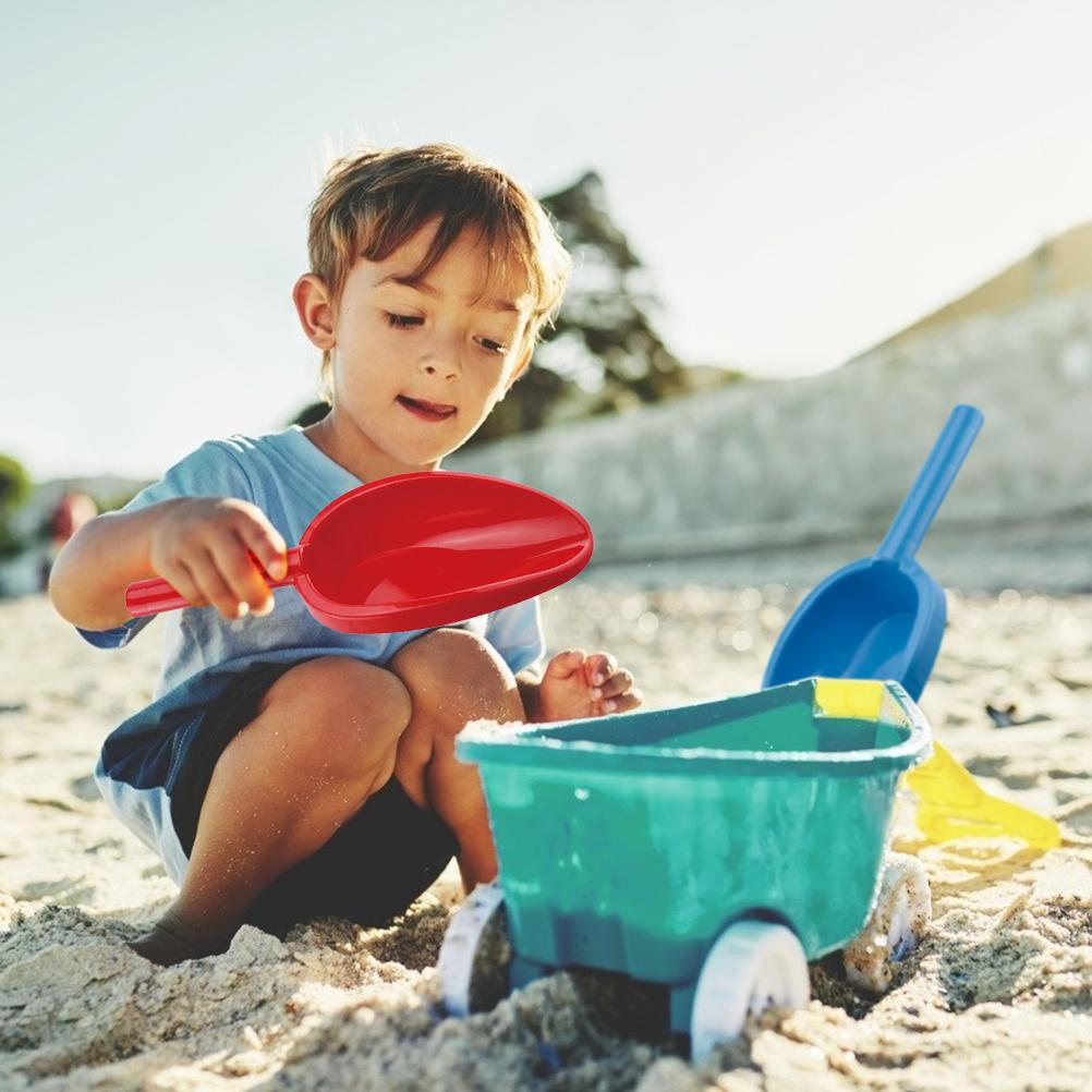 14 Inch Graven Zand Strand Schoppen Voor Kids Plastic Schop Speelgoed Met Handvat Willekeurige Kleur Beuken Schoppen Kids Outdoor speelgoed