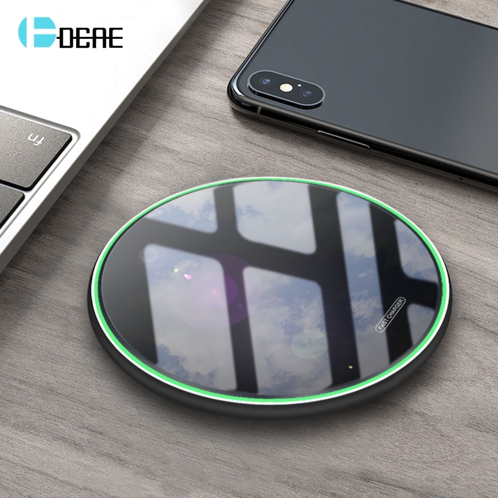 Fdgao 10W Qi Draadloze Oplader Voor Iphone 11 Pro X Xs Xr 8 Snelle Opladen Dock Voor Samsung S8 s9 S10 Note 9 8 Usb Telefoon Lading Pad