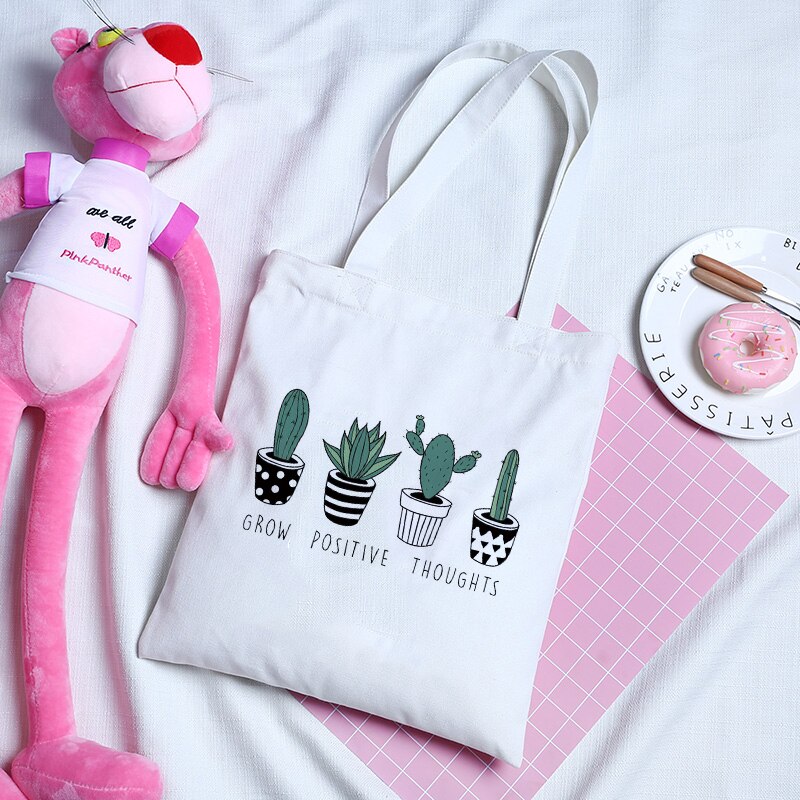Corea Ulzzang montaña impresión de las mujeres bolso de la lona de las mujeres ocasionales bolsa de gran capacidad bandolera de dibujos animados Y2K las mujeres bolsas de compras