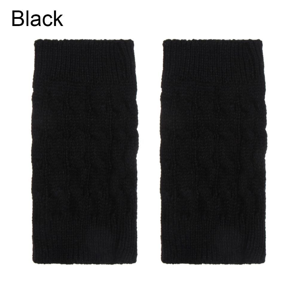 1Pc Vrouwen Winter Warme Lange Boot Sokken Knie Hoge Bohemen Winter Gebreide Beenwarmers Laarzen Slobkousen Acryl Wollen Sokken: D-Black