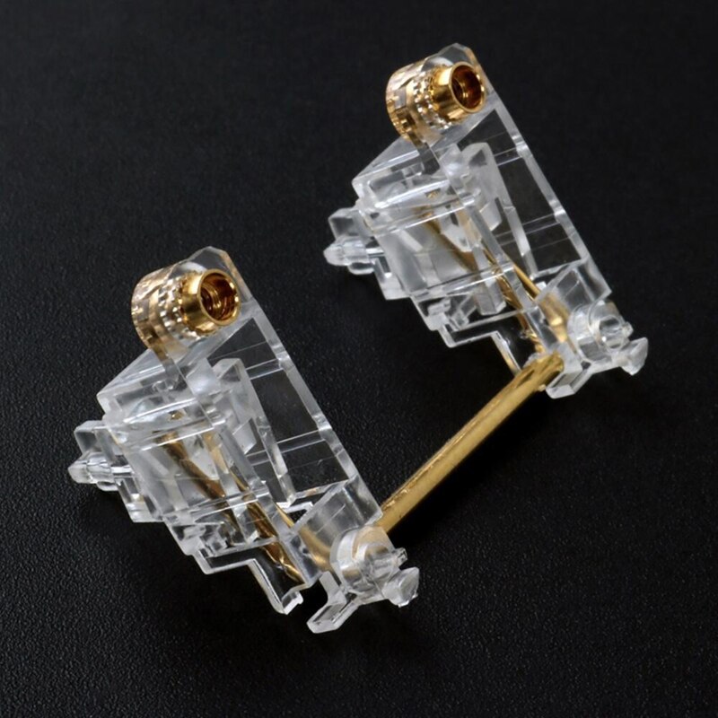 V2 Stabilizers Black Transparent Gold Plated Screw-in Stabilizer for Mechanical Keyboard xd96 xd87 gh60 xd64 xd84