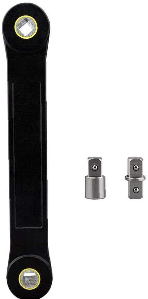 Universal Extension Wrench 3/8'' Extender Adaptor Bar Handle Works Impact Driver for Hard-to-reach Areas Home Car Repair Tools: 1 Set