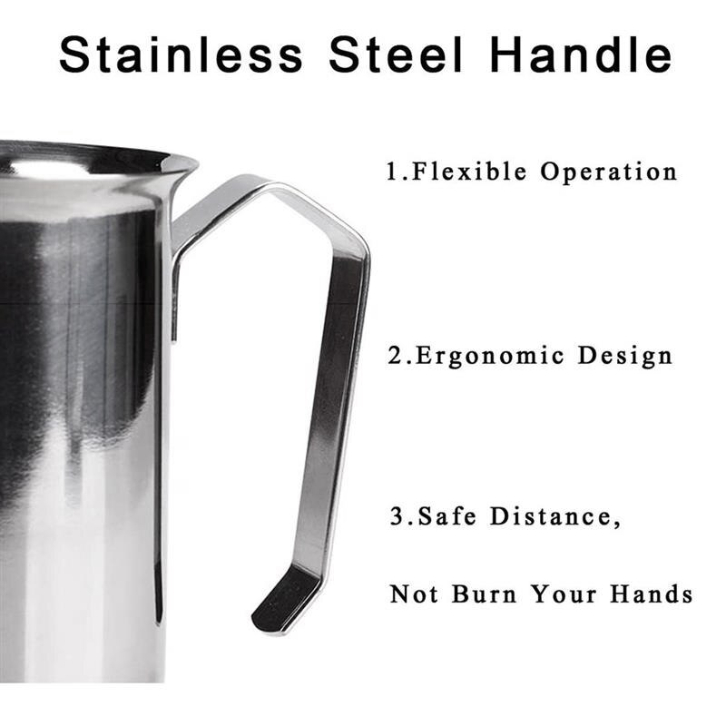 500ML Stainless Steel Milk Frother Manual Double Milk Frother Coffee Milk Frother