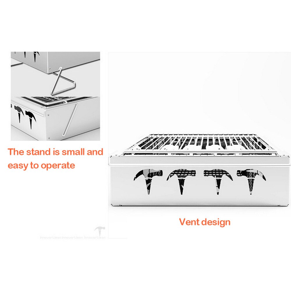 dauerhaft Edelstahl Mini Grill Klapp Grill Grill Küche Zubehör draussen Lager Picknick Werkzeug mit EINEM Tragbaren Rucksack