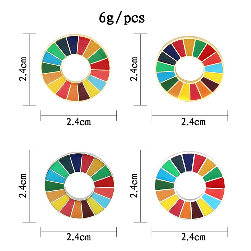 6g målene for bæredygtig udvikling broche united nations sdgs rainbow pin badge smykker til kvinder mænd lgbtq