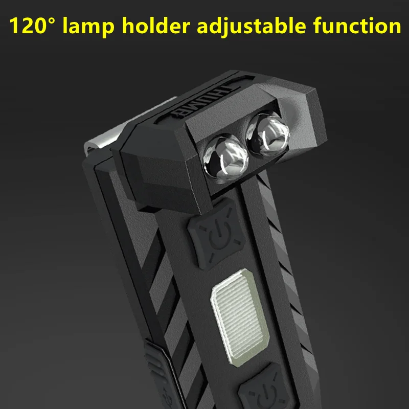 NITECORE THUMB Luz de trabajo Llavero Luz 85 Lúmenes Recargable 120 ° Mini linterna LED con fuente de luz dual y esquina del pulgar