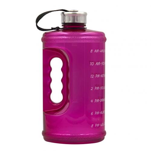 2.2l stor kapacitet klar stor gallon drikkevandflasker udendørs sport fitness vandreture drikke plast vandflaske kop: Purpur rød