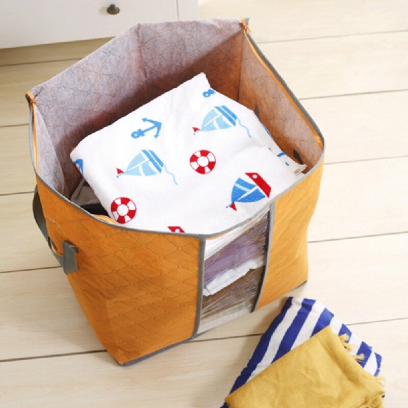 1 Stuk Van Opvouwbare Opbergtas Kleding Deken Quilt Closet Box Zak Trui Kleur Opbergtas