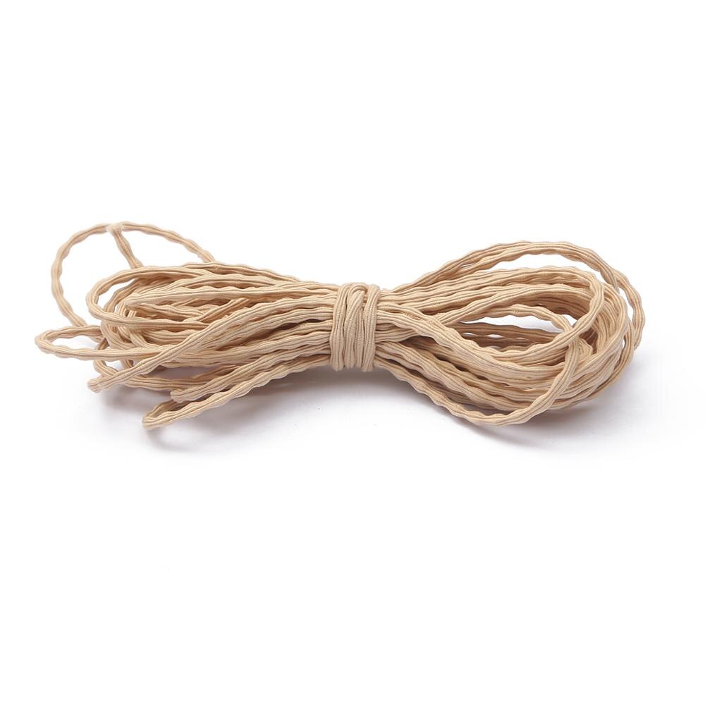 5 meter 3mm farverige højelastiske runde elastiske bånd runde elastiske reb elastikker elastik linje diy sy tilbehør: Khaki