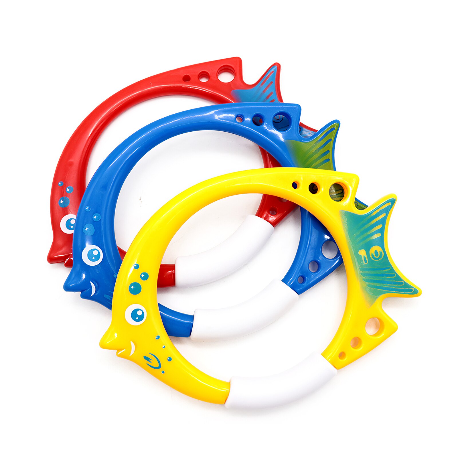 Juguete circular de peces para piscina, herramienta de práctica de natación de agua, Círculo de buceo, juguete de agarre en forma de pez, juego al aire libre para padres e hijos