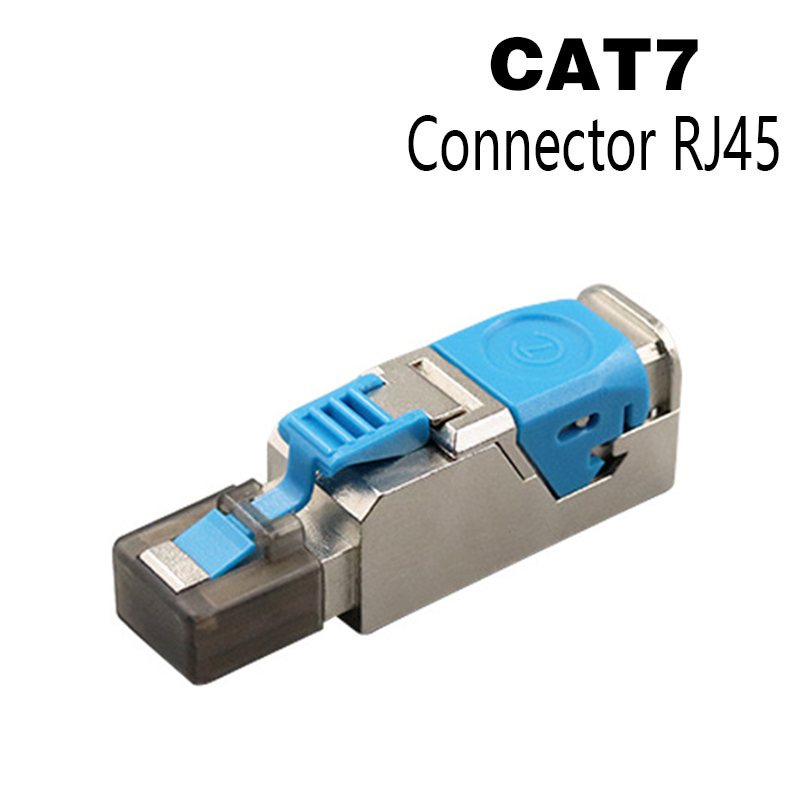 Conectores rj45 cat8 cat7 cat6a, ferramenta de metal, plugue de terminação fácil, 2000mhz, 40g, cabo lan 22awg-24awg, plugue ethernet reutilizável: Vermelho