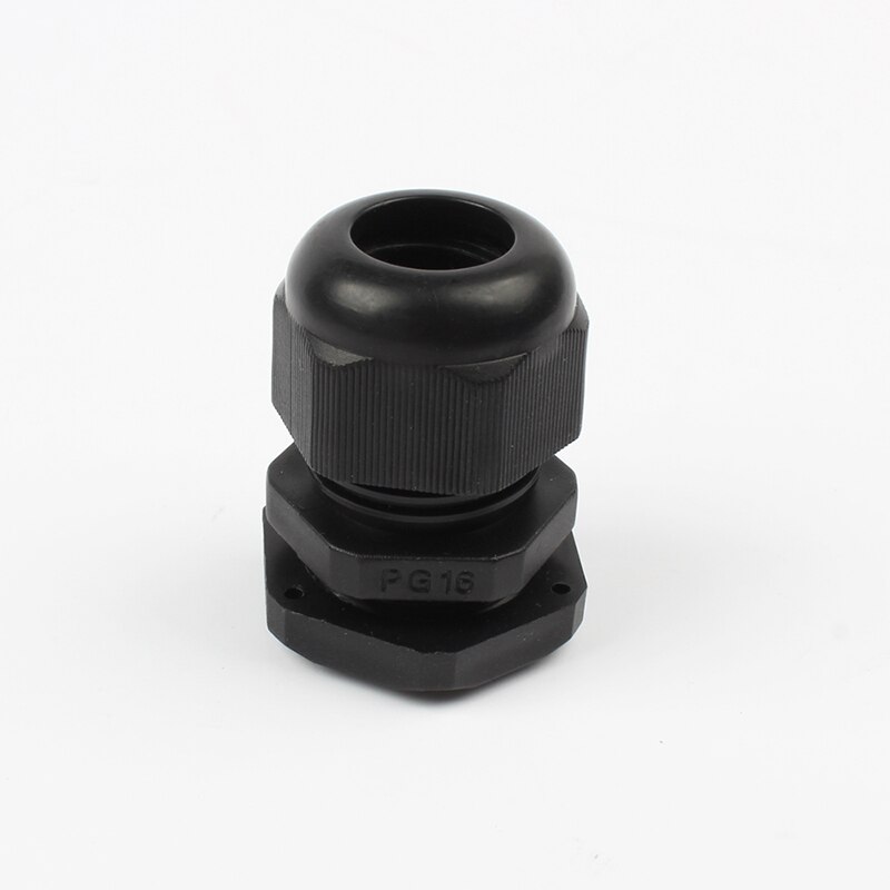100PCS Cable Glands PG16 Black White Waterproof Adjustable Nylon Connectors Joints With Gaskets 10-14mm For Electrical Appliance: Black