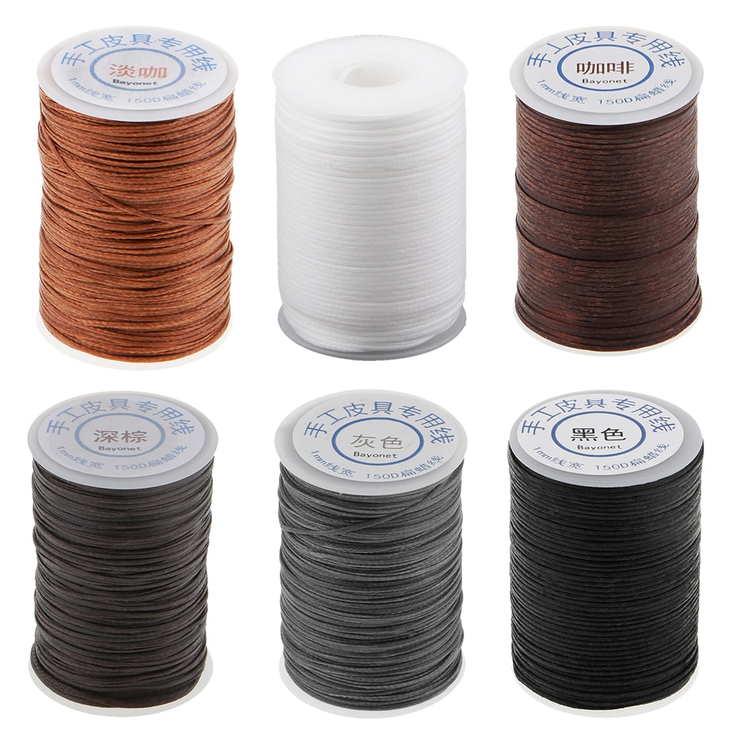 1 Roll 60m Length Polyester Strong Sewing Waxed Thread Leather Line Hand Craft Accessories 1mm Diameter