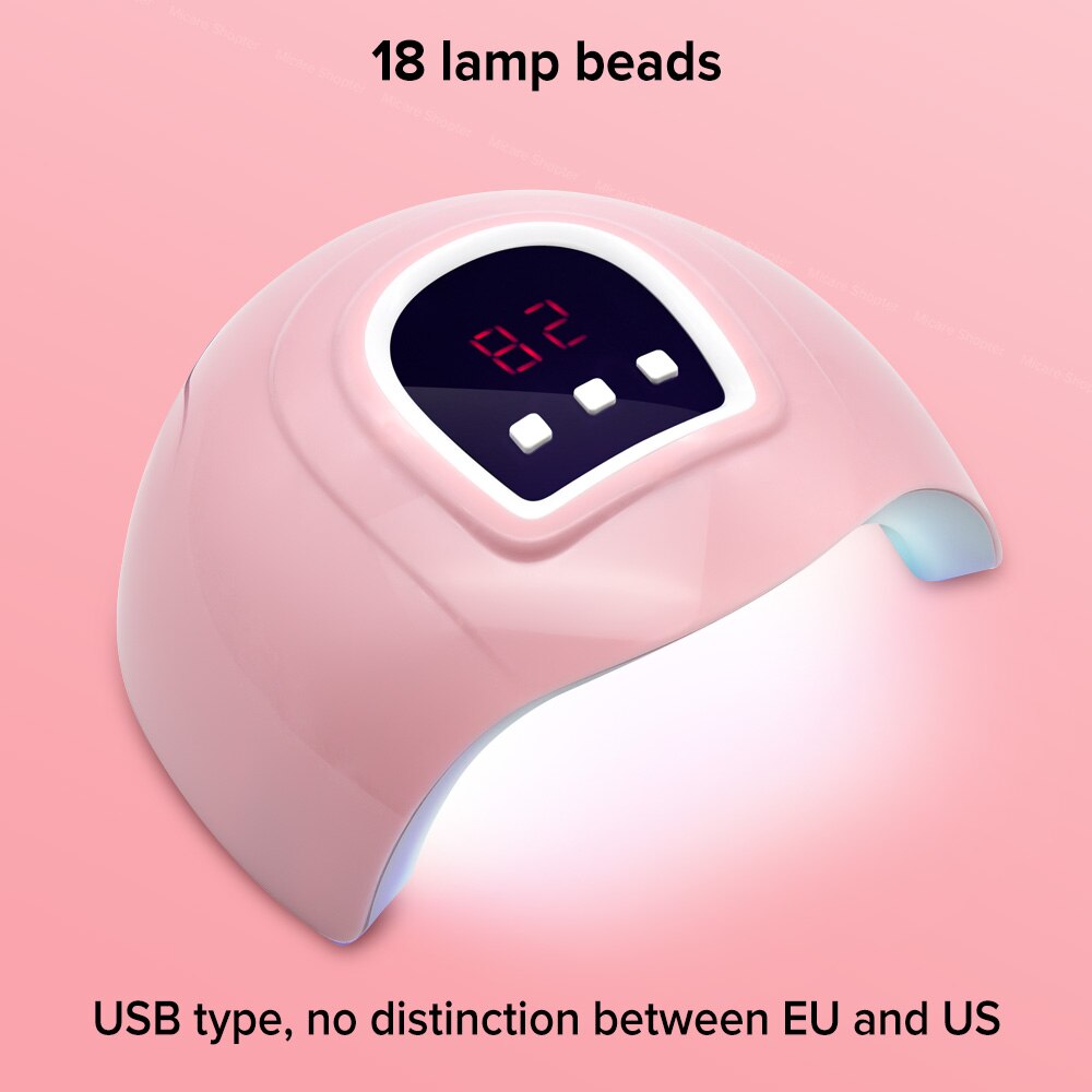 SUN X5 Plus X5 Max UV LED Lamp For Nails Dryer 80W LED Lamp For Manicure UV Light For Gel Nail Lamp Drying Lamp For Gel Varnish: Pink USB / US