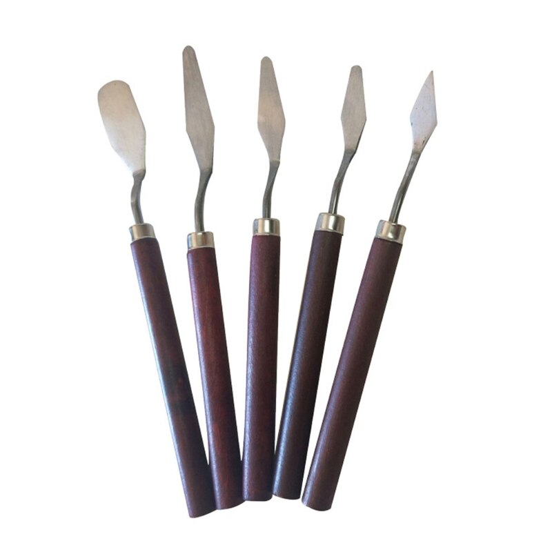 Cuchillo de paleta para artista multiusos, raspador de mezcla de pintura para óleo acrílico y más Paquete de 7 para estudiantes y adultos