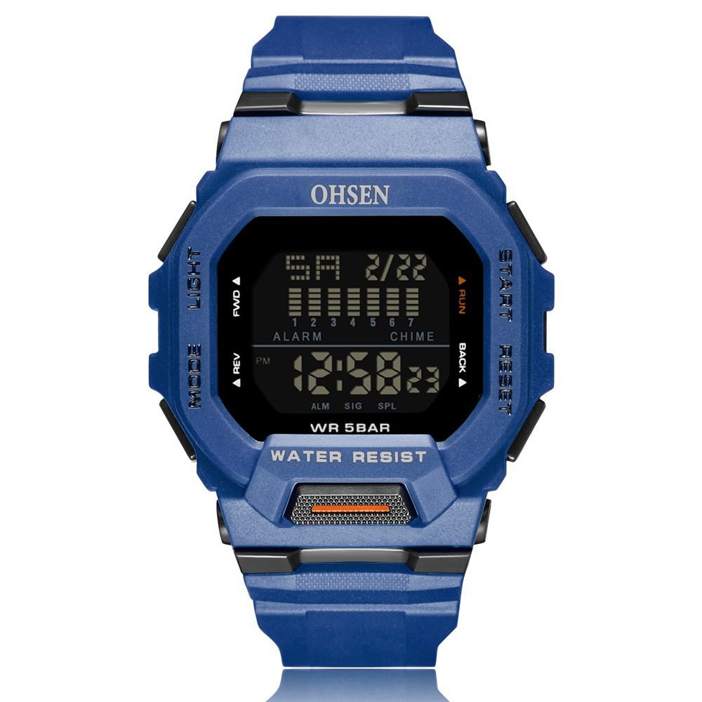 OHSEN draussen Herren Frauen Digitale Sport Uhr 5ATM tauchen Multifunktionale Wasserdichte Armbanduhren Männlichen Uhren reloj hombre: Rosa