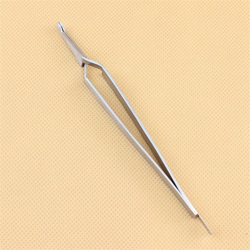 1Pcs Stainless Steel Orthodontic Bracket Dental Tweezers Serrated Holder Tools Bonding Whiteness InstrumentsTeeth Caring