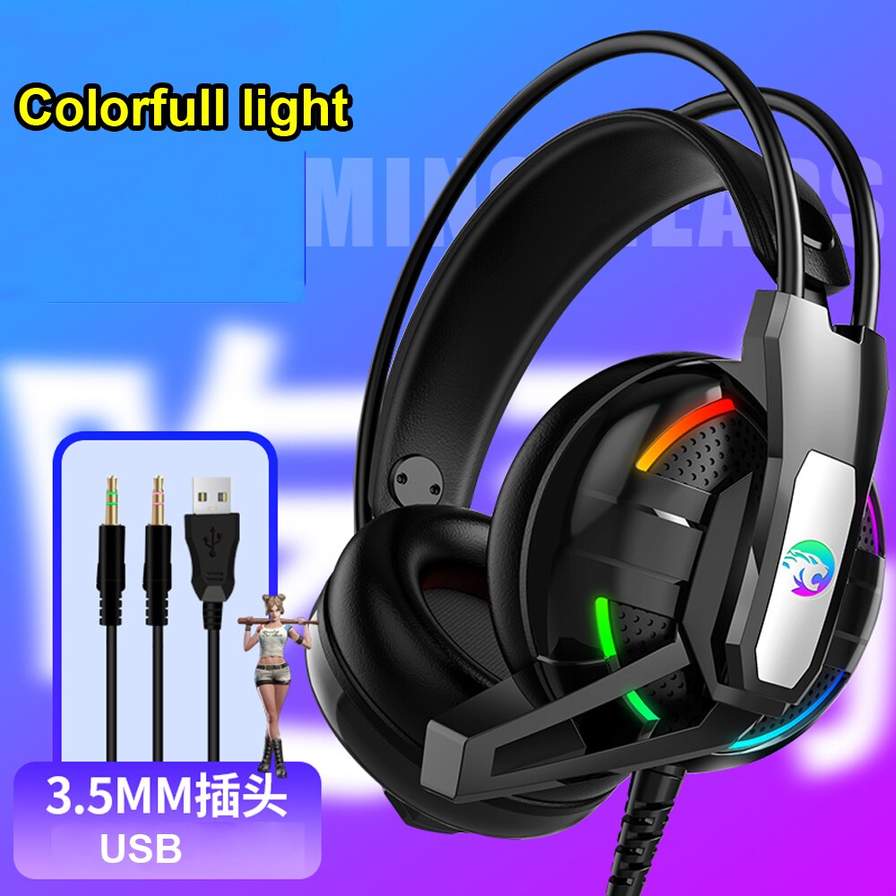 Joinrun Cuffia Stereo Auricolare Internet cafe Cuffie Gaming con Microfono  per PC Del Telefono Mobile Del Gioco – Grandado