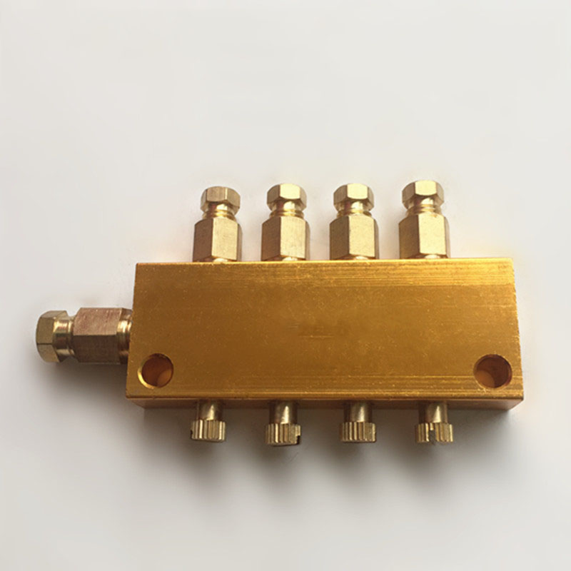 1PC Grinder Machine Accessories 5 Way 6mm In 4mm Out Adjustable Lube Oil Distributor Value Manifold Block