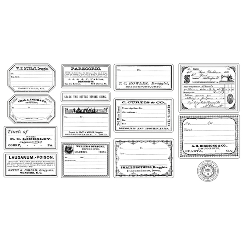 28Pcs Black White Vintage Stickers Junk Journal Ephemera Tim Holtz Style Memo Pad Label Aesthetic Sticker Scrapbooking Material