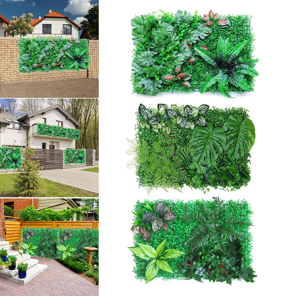 Artificial Plants Mat Privacy Fence Screen Faux Greenery Wall Panels Decorative Suitable For Outdoor Indoor