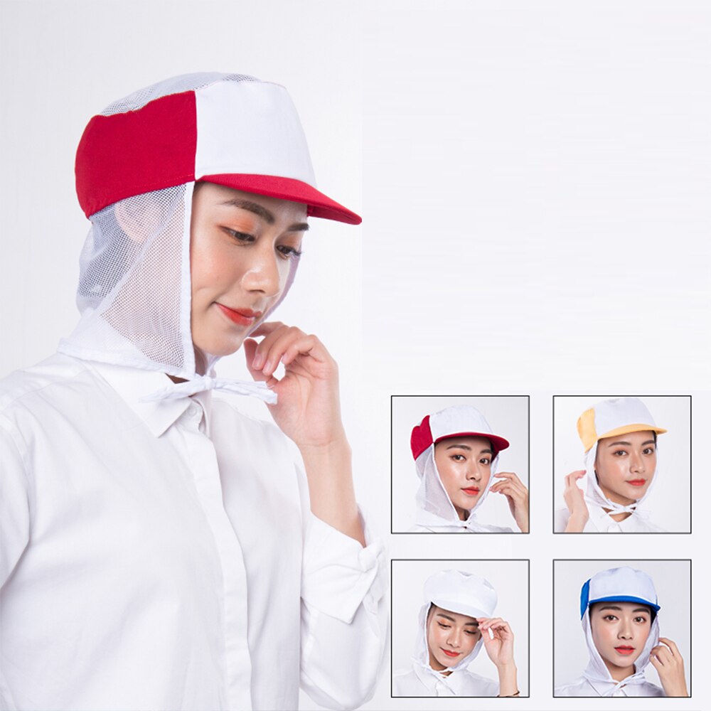 Gorras de malla Unisex para taller Chef camarero Ropa de Trabajo servicio de comida cocina restaurante Hotel panadería hombres mujeres TAPA DE POLVO transpirable