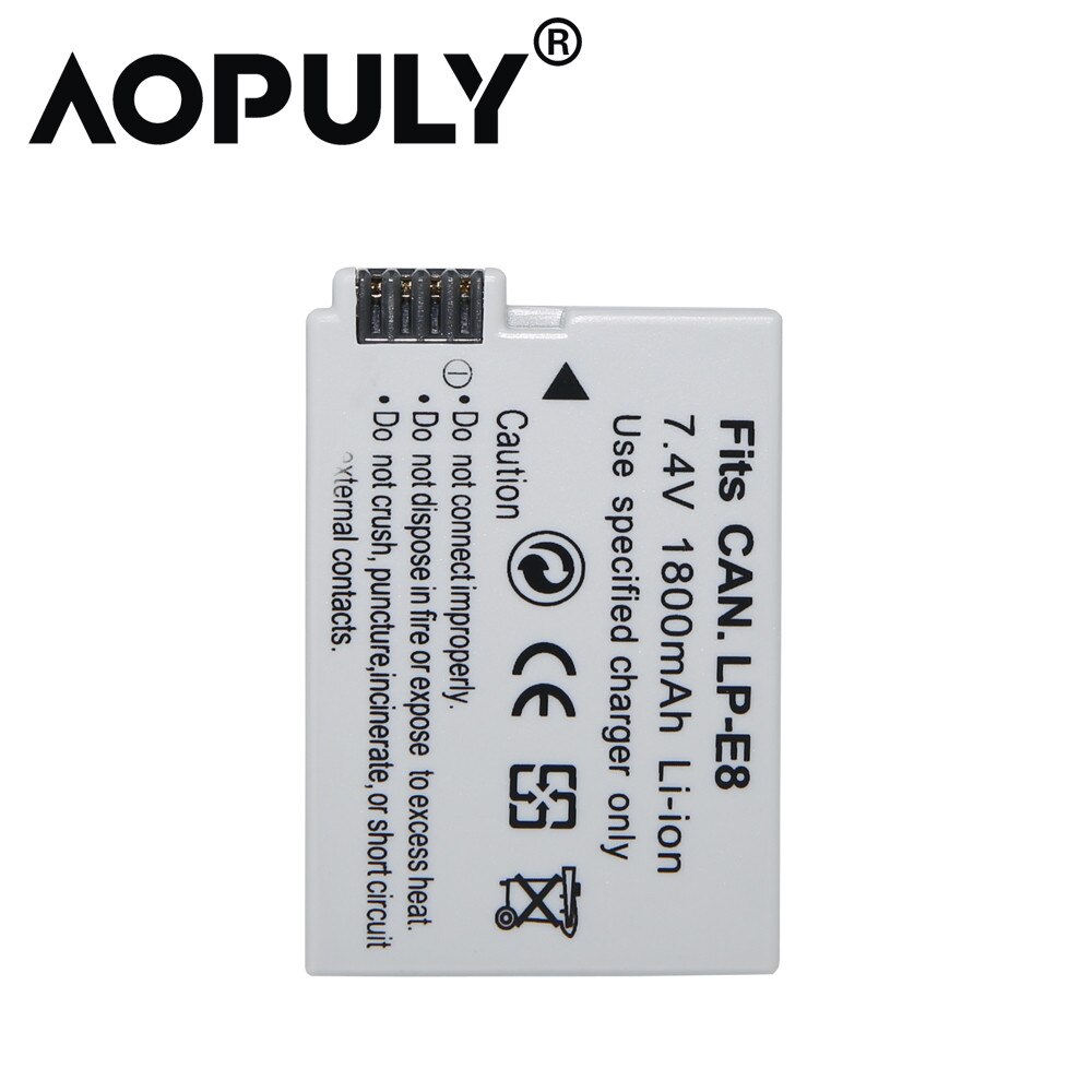 Batterie LPE8 LP E8 2000mAh, pour Canon EOS 550D 600D 650D 700D X4 X5 X6i, avec écran LCD et USB, double chargeur, LP-E8
