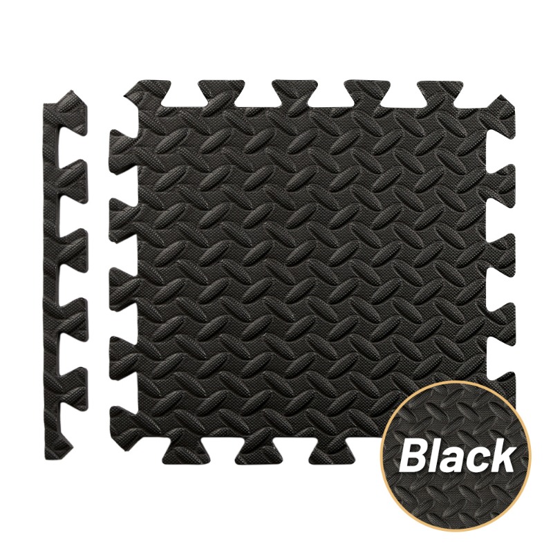 12 st gymskummattor av eva-lövträ, golvmattor för yoga och fitness, halkfri, tjockare, stötdämpande 30*30cm