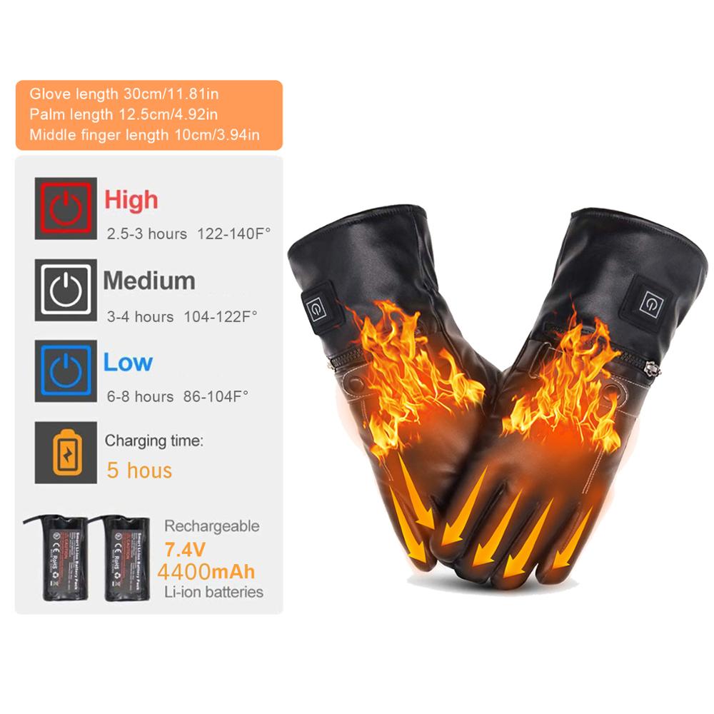 Guantes de calentamiento de carga USB eléctrico guantes calientes de invierno para hombres y mujeres para esquí al aire libre senderismo enchufes de EE. UU.
