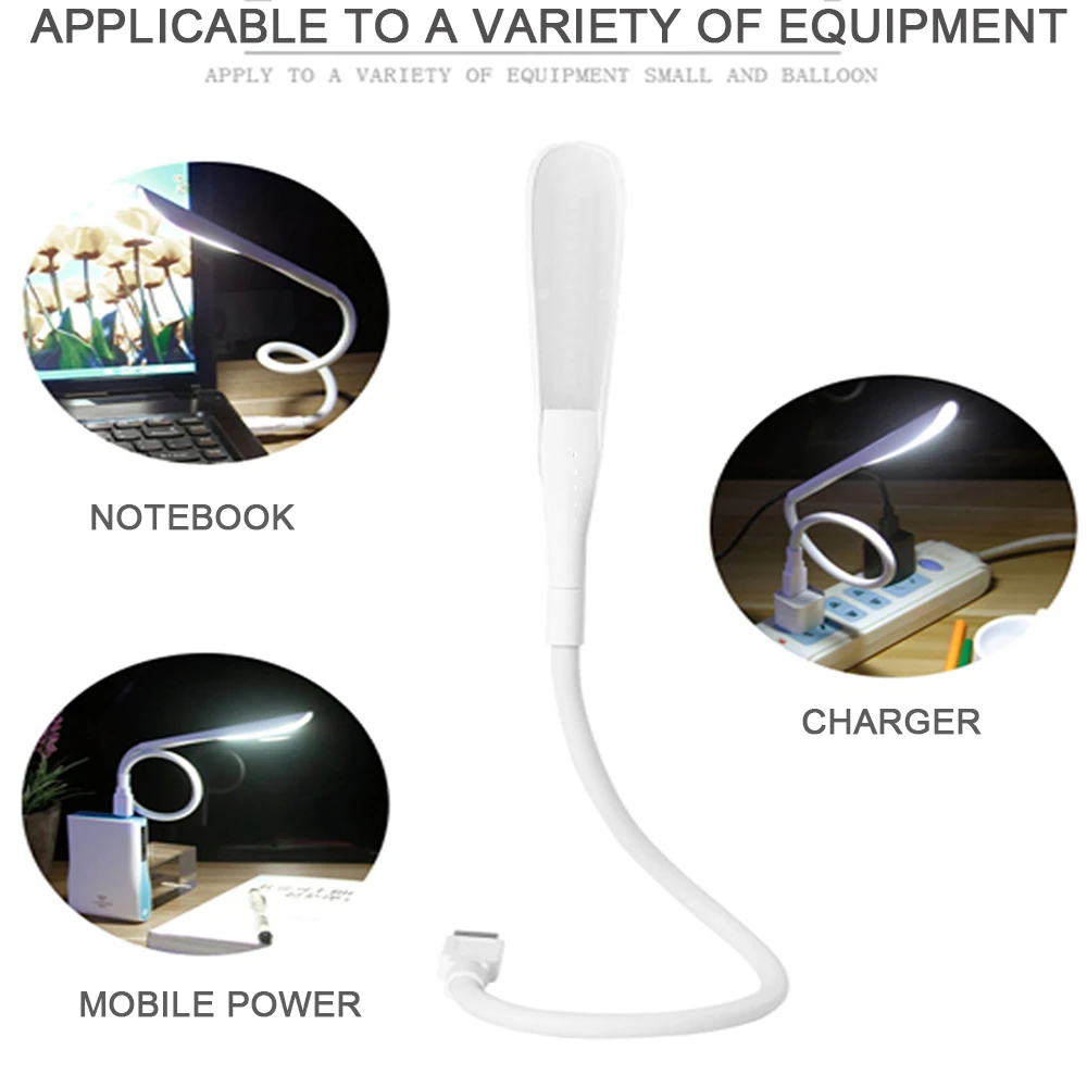 Mini-USB-LED-Schreibtischlampe, tragbares Touch-Sensorlicht, dimmbare Helligkeit einstellbar für Powerbank, PC, Laptop, Notebook