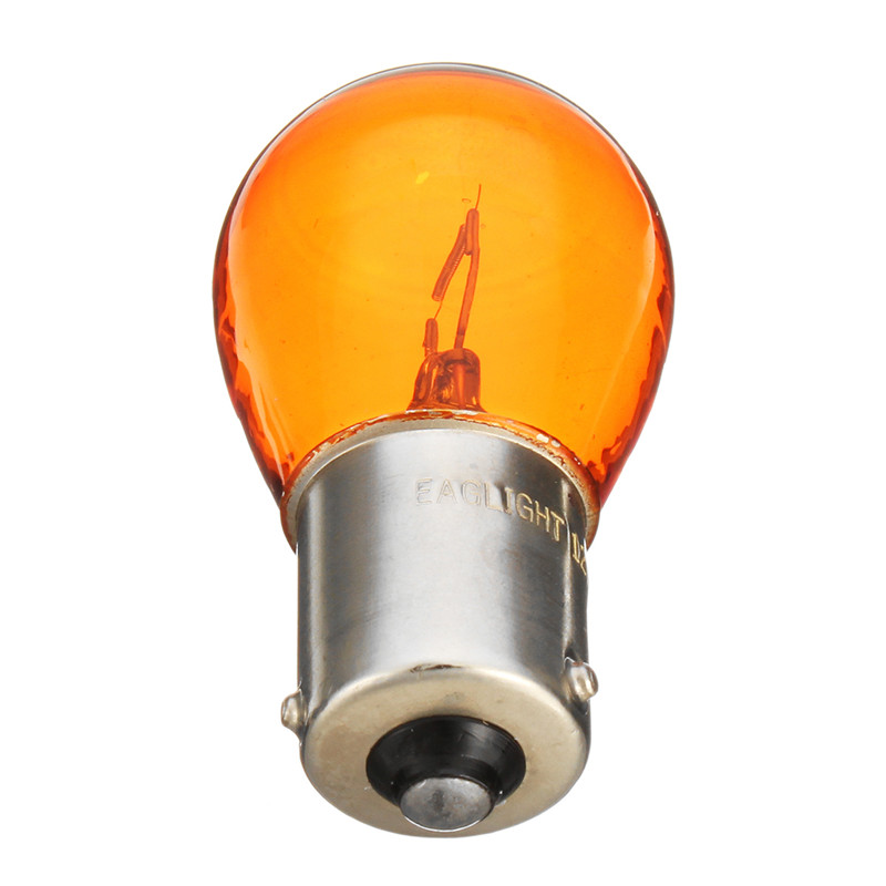 10x21w 1156 bau15s py21w Auto Kontroll leuchte Bremse Rück leuchte Standlicht Bernstein gelb Halogenlampe DC12V LED-Lampen