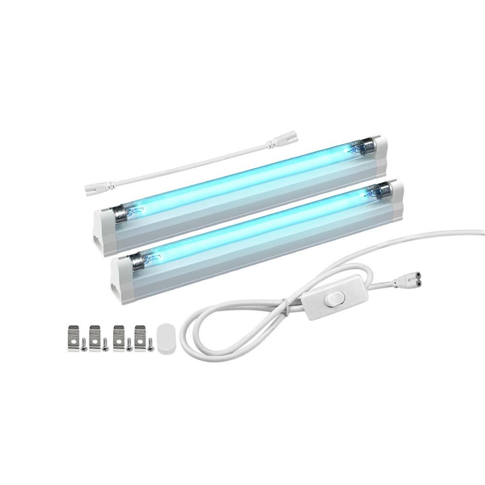 1-5 stück Set UV Licht 110/220V UVC Led T5 Quarz Uv-röhre Lampe Desinfektion Power hause Schrank Zimmer Sterilisator Uv Lampe: 2 Pcs / 8W / With EU Plug