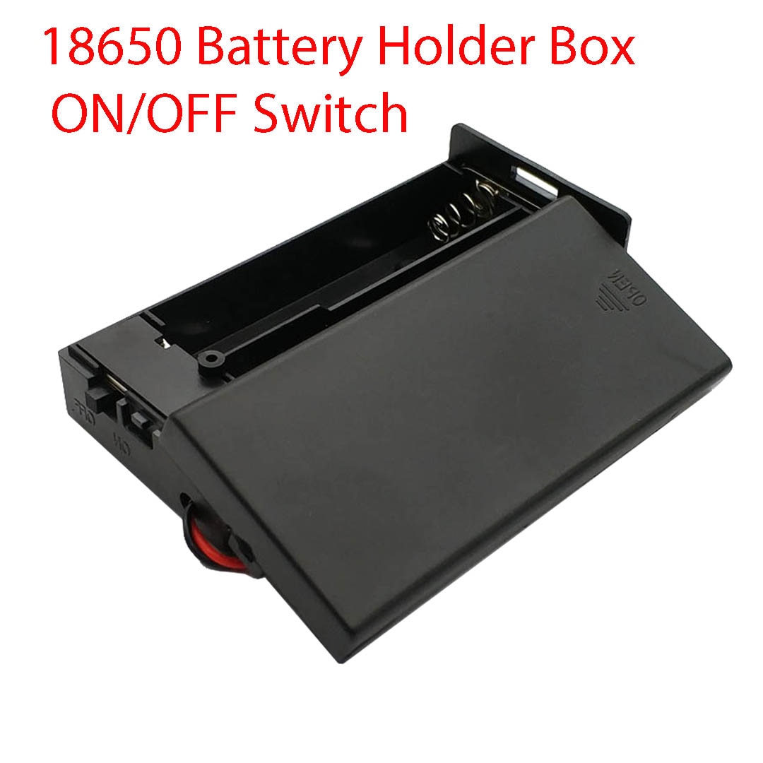 Diy 3.7V 18650 Batterij Storage Case Voor 2X18650 Batterijen Houder Box Container 2 Slot Batterijen Houder Op/Uit Schakelaar
