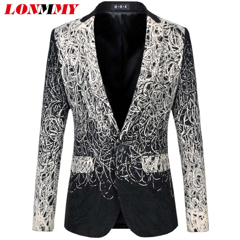 LONMMY M-6XL Blazers and jackets men Brand clothing blazer jacket mens masculino slim fit Unique