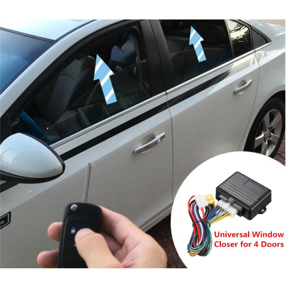 Billarm universal auto fönsterstängare för automatisk 2- dörr /4- dörr bil fönster stängare modul auto säkerhetssystem kit billarm
