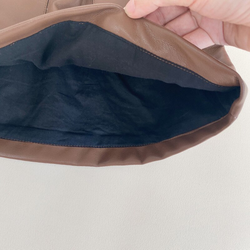 Jupes en Faux cuir pour enfant filles automne jupe en cuir Pu bas enfants fille décontracté solide jupe droite