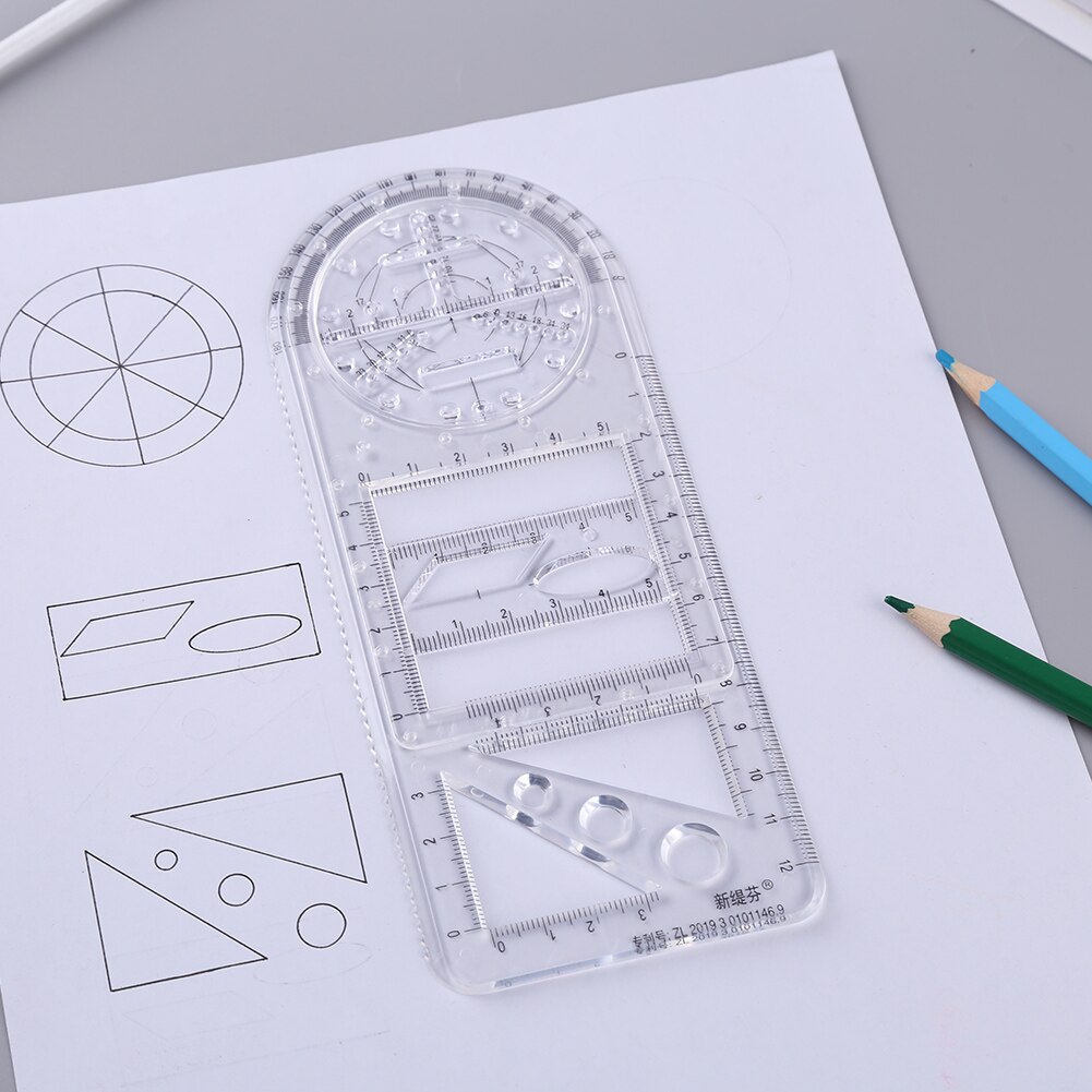 Multifunktionale Geometrische Zeichnung Lineal Studenten Kreis Ausarbeitung Messwerkzeuge Mathematische Stereo Geometrie Vorlage