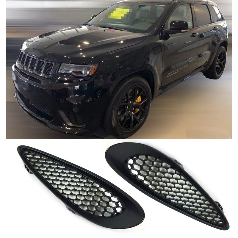 Front Tow Hook Cover Insert Bezel Pair For Jeep Grand Cherokee 2014-2016