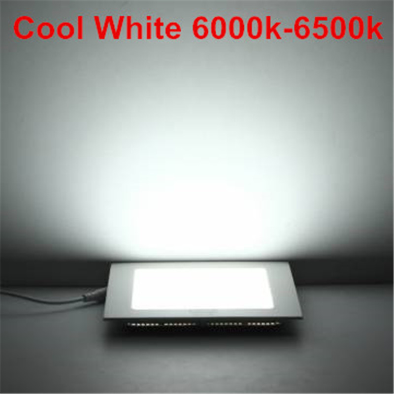 Led downlight indbygget køkken badeværelseslampe 85-265v x 25w runde/firkantede led loftspanellamper varm/naturlig/kold hvid gratis fragt