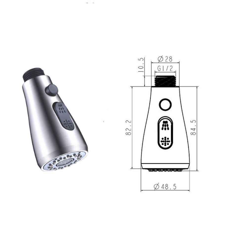 16 Mode ABS Kitchen Tap Adapter Pull Out Parts Kitchen Faucet Replacement Parts Faucet Accessorie Spouts Kitchen Faucet Nozzle